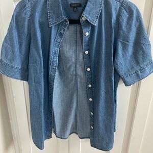 Talbots Blue Denim Button Down Shirt